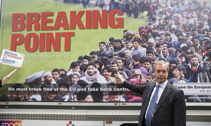 Brexit poster with Nigel Farage