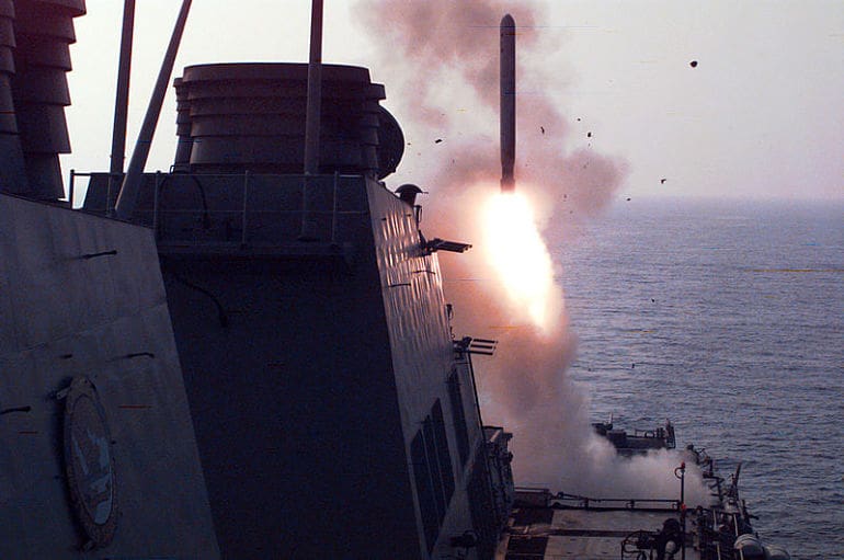 US cruise missiles launched (Library pictures)