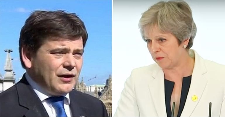 Andrew Bridgen and Theresa May