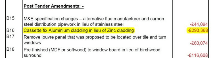 Grenfell claddiing bid