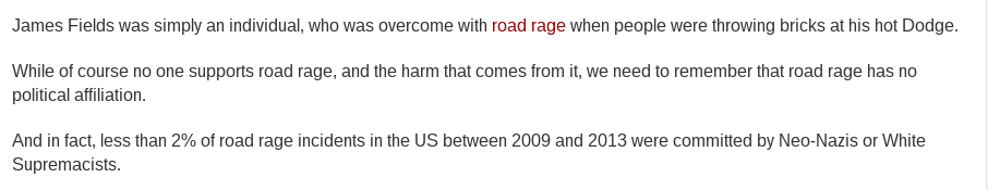 Daily Stormer on 'road rage' killing
