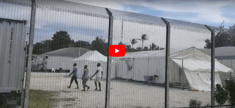 Refugees on Manus Island detention facility