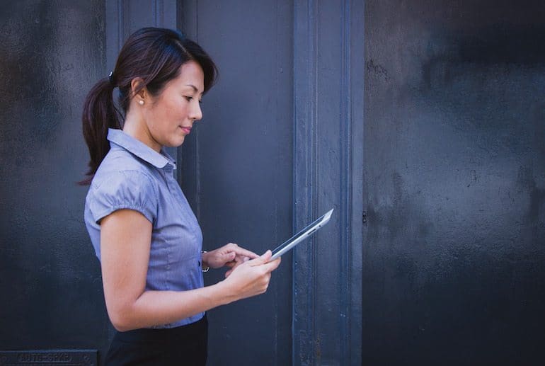 Woman working