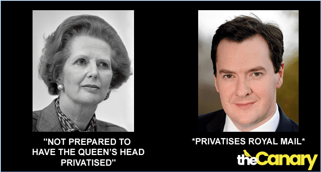 Thatcher vs Osborne on Royal Mail
