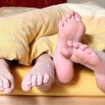 Feet in bed