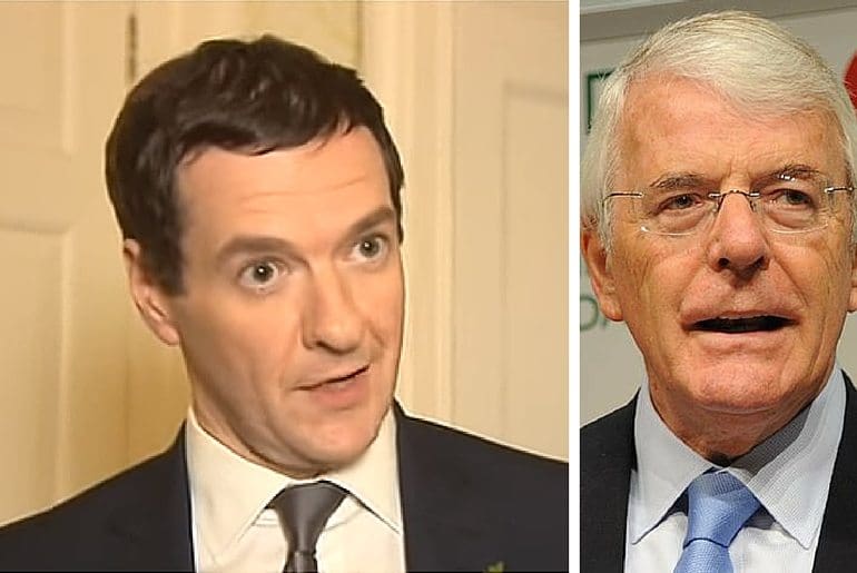 Osborne condemned by fellow Tory MPs, as John Major blasts ‘shocking’ inequality