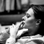 Woman concentrating