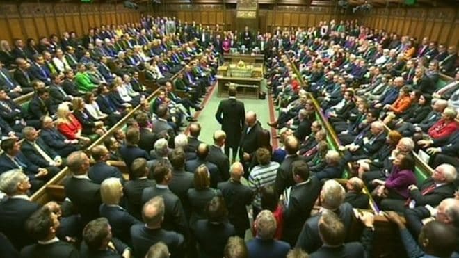 The Commons packed to the rafters in a debate over MPs pay (image via BBC Parliament - screen shot)