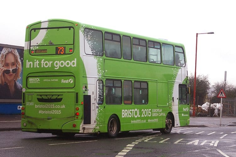 Bristol 2015 European Green Capital on First Bus