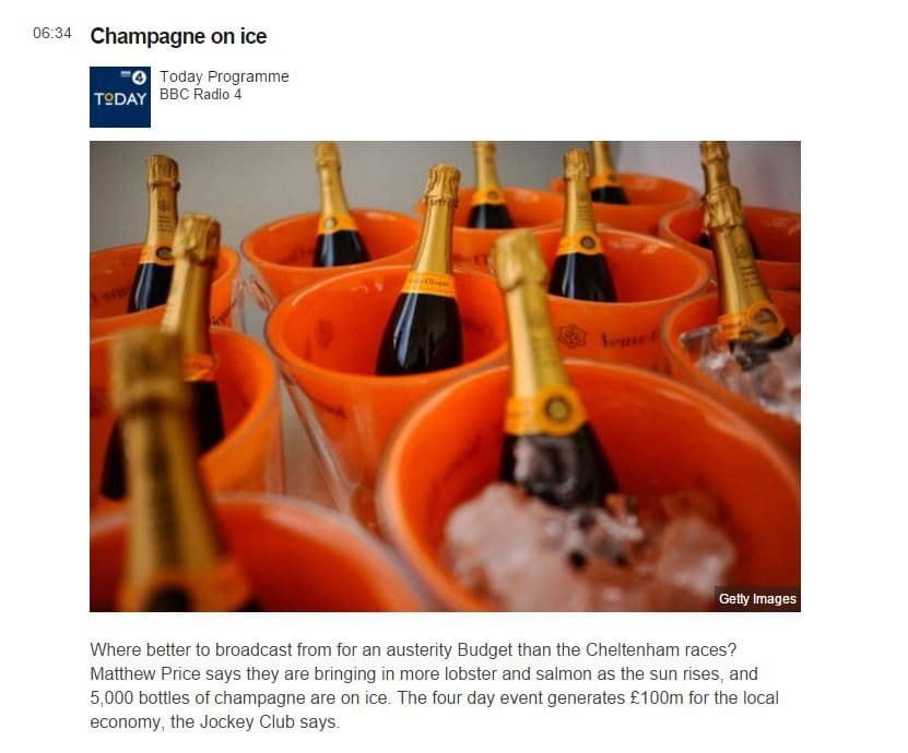 bbc champagne on ice at cheltenham races