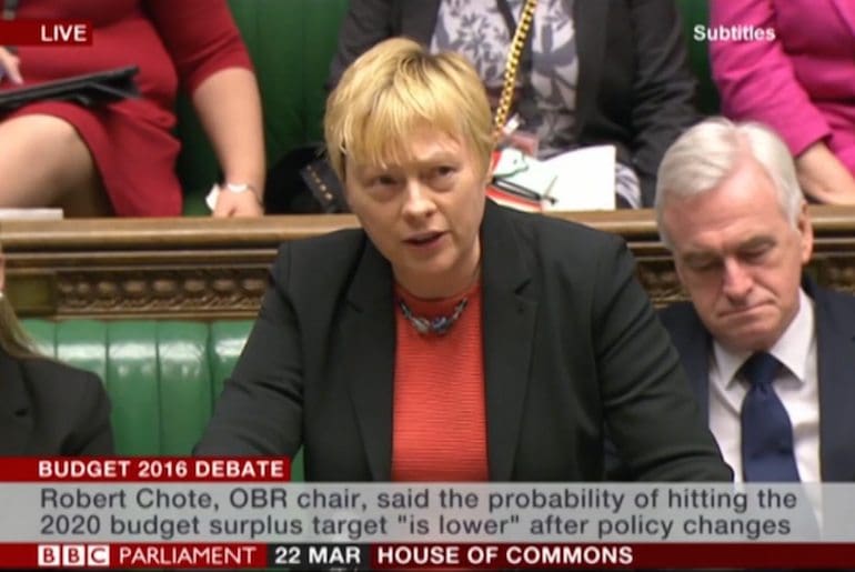 Angela Eagle just destroyed Osborne's budget