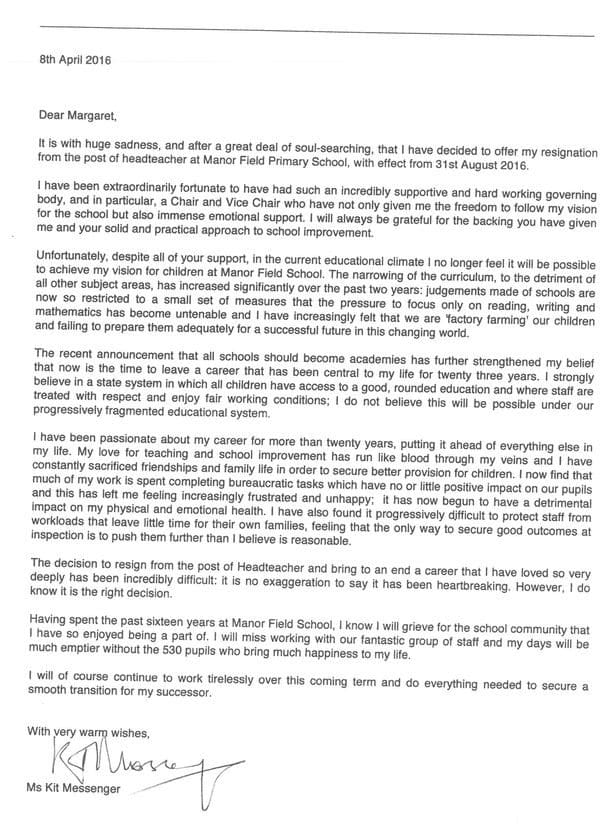 Letter-of-resignation-Manor-Field-Primary-School-in-Burgess-Hill-West-Sussex
