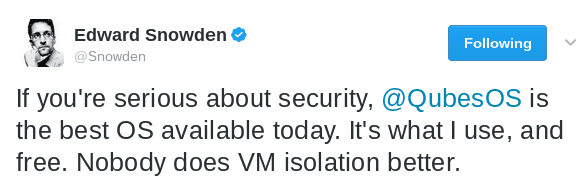 Edward Snowden tweet
