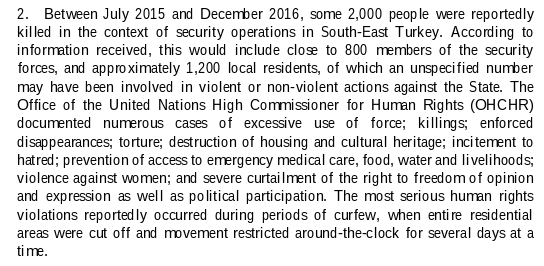 UN report on Turkey extract