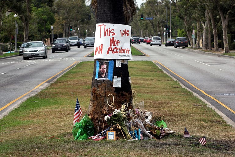 Michael Hastings scene of death