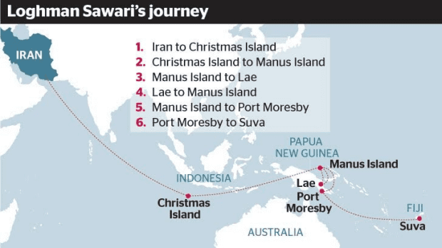 Manus Island refugee escape route