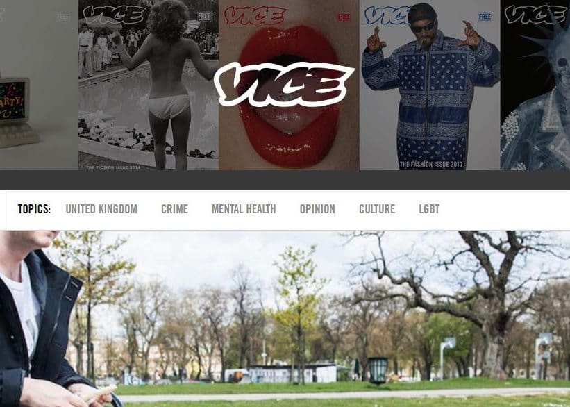 vice uk homepage april 2016