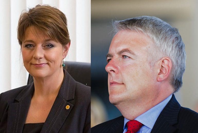 Leanne Wood and Carwyn Jones