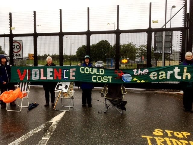 Blockaded! Protesters stop work at AWE Burghfield – 20th June