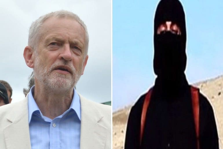 Jeremy Corbyn next to Jihadi John