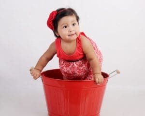 "Yep. Matching my outfit to your favourite pail, is pretty much beyond the pale grandma."
