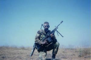 Author at 18-years-old and not long before 9/11. Attending 'Marine Combat Training' (MCT) near San Diego, California.