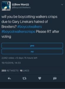 Boycott Walkers poll 