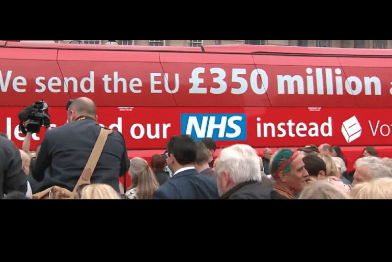 Brexit Bus £350m NHS pledge