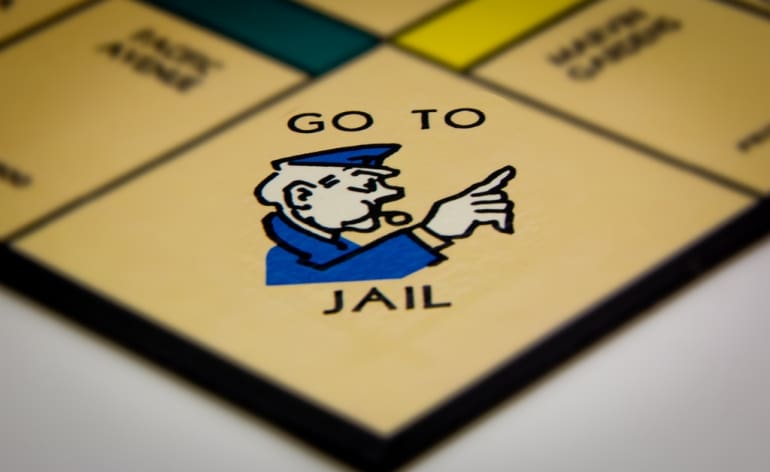 Monopoly board jail