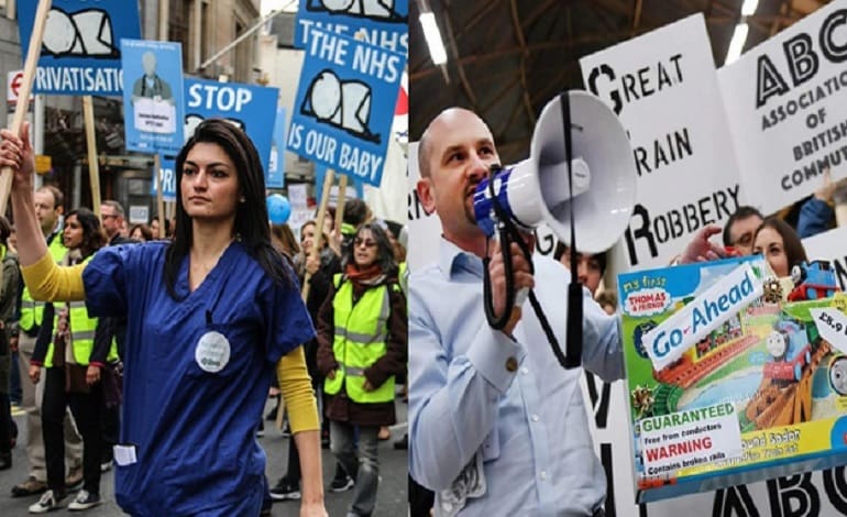 Doctors and Rail Workers Strike