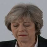 Theresa May Looking Down