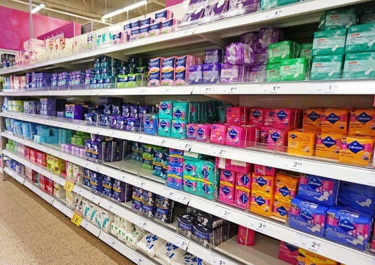 Sanitary towels periods