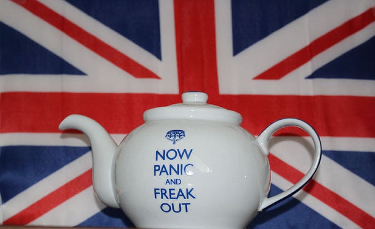 Brexit teapot - Now Panic and Freak Out