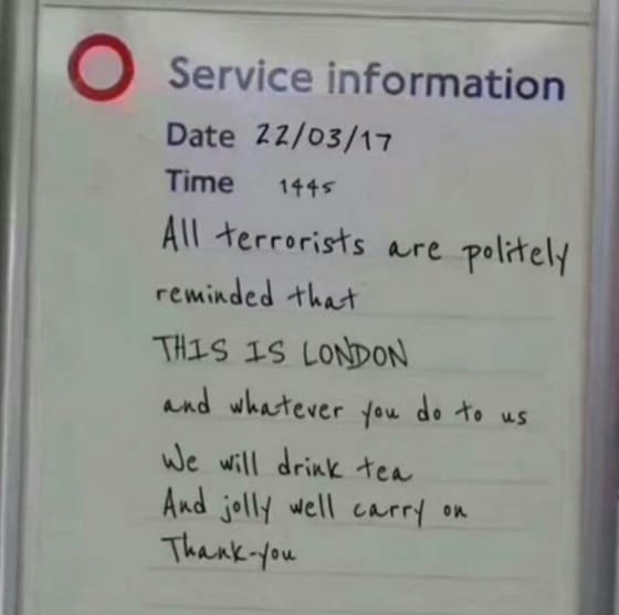 Tube Westminster Attack Fake Board