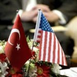 Turkey US United States flags