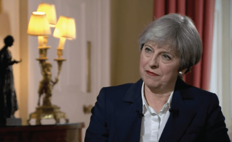 Theresa May unhappy