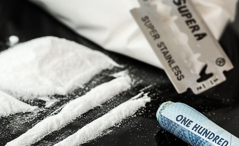 Cocaine drug addiction
