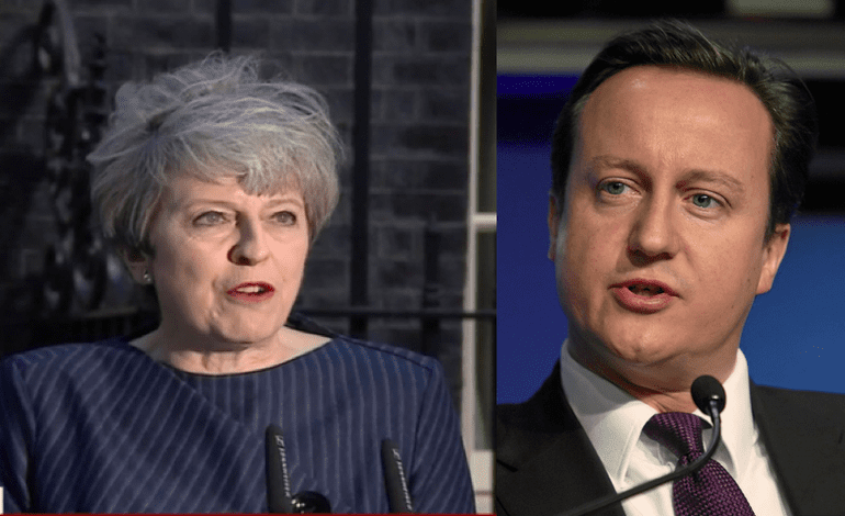Theresa May and David Cameron election fraud