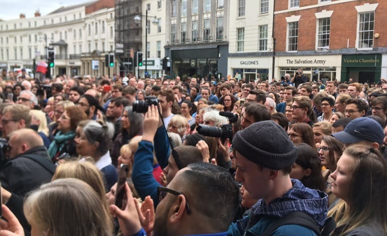 Corbyn Leamington Spa Walkabout