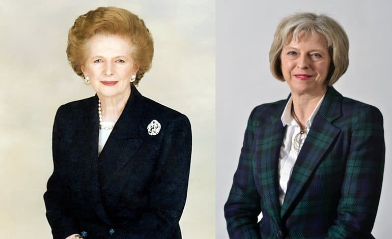 Margaret Thatcher and Theresa May
