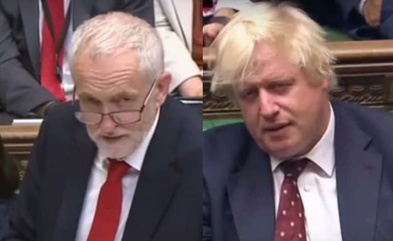 Jeremy Corbyn Boris Johnson