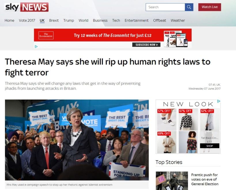 Sky News May Slough