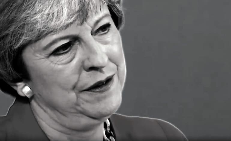 Theresa May DUP Blackened