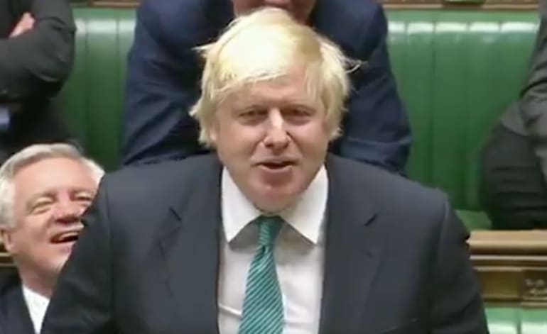 Boris Johnson screengrab