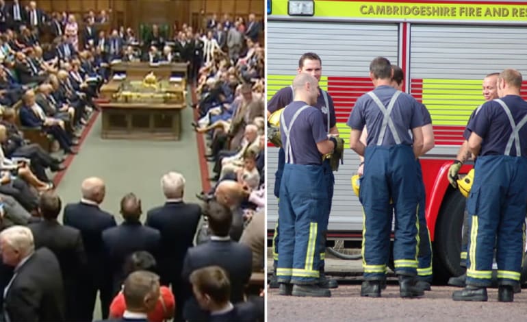 Parliament and firefighters