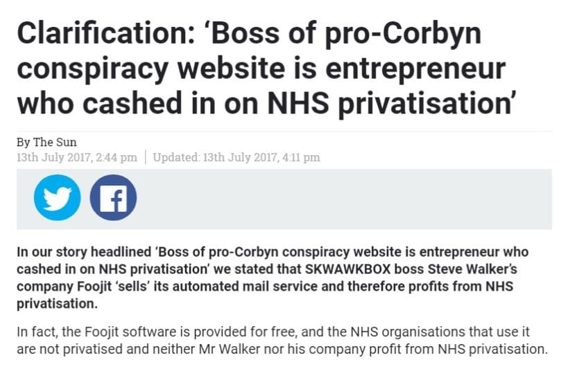 SKWAWKBOX The Sun Retraction