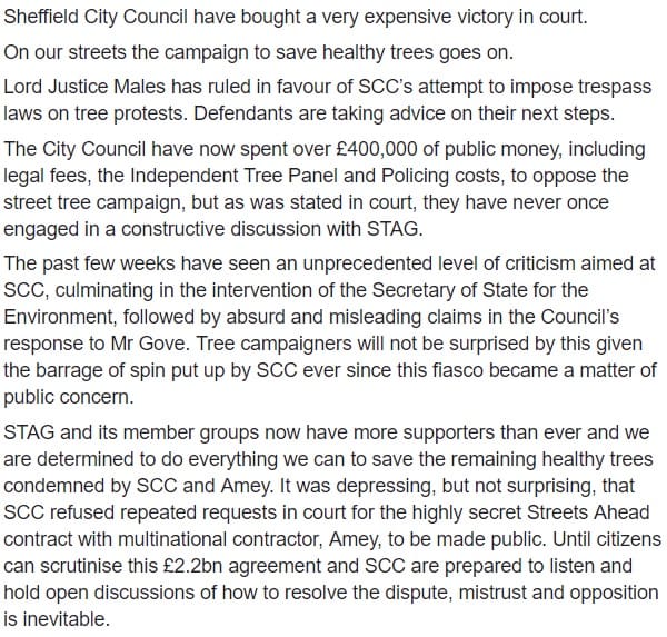 STAG Sheffield Council