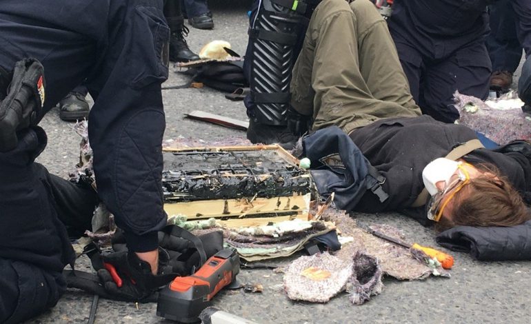 Dozens arrested in London as one of the world’s largest arms fairs is locked down [IMAGES]