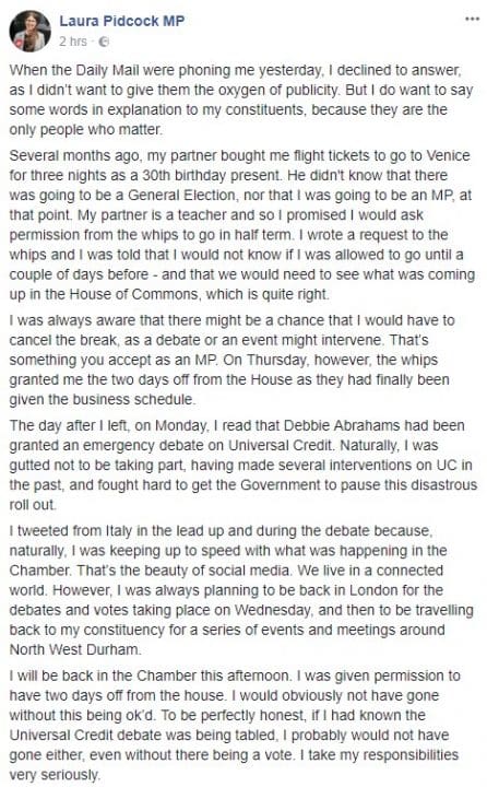 Laura Pidcock Daily Mail