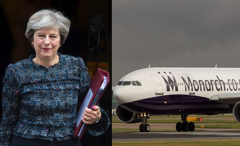 Theresa May Monarch Airlines jobs